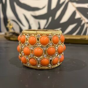 Gold and orange elastic cuff